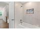 Bathroom with a shower and a separate tub at 9830 Spring Harvest Dr, Mint Hill, NC 28227