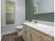 Charming bathroom featuring a marble countertop vanity, and ample natural light at 13037 Angel Oak Dr, Huntersville, NC 28078