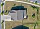 An aerial shot shows the roof and fenced-in backyard, and driveway at 1324 Mona Vale Dr, Huntersville, NC 28078
