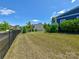 Spacious backyard with privacy fence and lush green grass under a blue sky at 1324 Mona Vale Dr, Huntersville, NC 28078