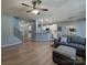 Spacious living area with open floor plan leading to the kitchen and dining area at 1324 Mona Vale Dr, Huntersville, NC 28078
