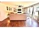 Bright living room featuring hardwood floors, a fireplace, recessed lighting, and several large windows at 1528 Magnolia Dr # 8, Lancaster, SC 29720
