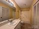 Full bathroom with single vanity and tub with shower at 1590 Springpoint Rd # B, Rock Hill, SC 29732