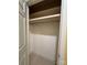 Storage closet featuring multiple shelves and a clothing rod to maximize organization at 1590 Springpoint Rd # B, Rock Hill, SC 29732