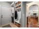This mudroom features built-in storage, bench seating, and convenient access to the home at 1805 Trading Path Ln, Waxhaw, NC 28173