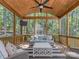 Outdoor seating on screened-in porch with wooded views at 202 Walden Ln, Weddington, NC 28104
