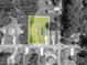 Drone shot with property lines showing the house with a nice yard and shed at 219 E Boston Ave # 141516, Bessemer City, NC 28016