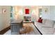 Elegant office with custom paneling, a fireplace, a large desk, and natural light at 4023 Alexandra Alley Dr, Charlotte, NC 28210