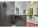Bright bathroom featuring an open-concept shower, marble tiling, and contemporary fixtures at 4900 Doris Ave, Charlotte, NC 28205