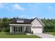 Charming single-story home featuring stone accents, dormer and a well-manicured lawn at 5115 Raging Creek Dr, Indian Trail, NC 28079