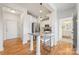 Bright, stylish kitchen featuring a marble countertop island and stainless steel appliances at 558 Oakland Ave, Charlotte, NC 28204