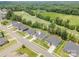 Aerial view of a desirable golf course community with lush green landscape and well-maintained homes at 7739 Village Pkwy, Locust, NC 28097