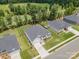 Aerial view of a well-maintained neighborhood showcasing lush green lawns, mature trees, and manicured landscaping at 7739 Village Pkwy, Locust, NC 28097
