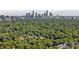 Picturesque aerial view of the neighborhood with the city skyline in the background at 807 Water Wheel Ct, Charlotte, NC 28209
