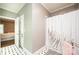 Bathroom with shower and curtain at 841 16Th Avenue Nw Ln, Hickory, NC 28601