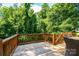 Inviting outdoor deck space featuring wood railings and a serene wooded view at 841 16Th Avenue Nw Ln, Hickory, NC 28601