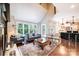 Spacious living room featuring hardwood floors, a fireplace, and an open concept design at 841 16Th Avenue Nw Ln, Hickory, NC 28601