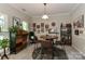 Cozy dining area featuring a round wood table with seating for four and unique decor at 103 Pamlico Ln, Mooresville, NC 28117