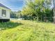 Large grassy backyard with mature trees, offering privacy and space at 110 College St, Marshville, NC 28103