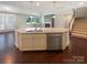 The kitchen includes a large island with a sink, dishwasher, and hardwood floors at 1332 Kings Grove Dr # Lot 18, York, SC 29745