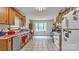 Functional kitchen featuring light cabinets and white tile flooring at 1713 Poe Cir, Hickory, NC 28601