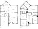 Detailed floor plan layout of the home's two levels showcasing the room arrangement at 1958 Leesburg Dr, Clover, SC 29710