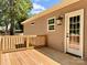 Inviting outdoor deck with wood flooring, adjacent to the home's exterior and backyard at 2063 Highwood Rd, Rock Hill, SC 29732
