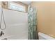 A shower with a shower head and curtain at 2074 Brandt Rd, York, SC 29745
