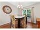 Cozy dining area with chandelier lighting and a large window at 210 Oak Village Pkwy, Mooresville, NC 28117