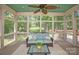 Relaxing sunroom with comfortable seating and views of the large backyard at 3408 Sandalwood Ln, Waxhaw, NC 28173