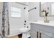 Clean, modern bathroom with updated fixtures and elegant design at 3909 Woodbriar Trl, Charlotte, NC 28205