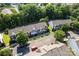 Aerial view of the neighborhood showcasing mature trees and well-maintained townhomes at 4103 Christine Ln # E, Waxhaw, NC 28173