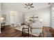 Bright living room boasts hardwood floors, ceiling fan, and an open concept design at 4507 Mackinac St, Charlotte, NC 28269