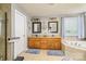 Spacious bathroom with a double vanity at 7737 Pleasant Valley Dr, Harrisburg, NC 28075