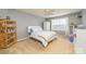 Comfortable bedroom with carpet and window, ample storage with shelves at 7737 Pleasant Valley Dr, Harrisburg, NC 28075