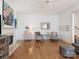 Bright living room with fireplace, hardwood floors, and refined decor at 8918 Cotton Press Rd, Charlotte, NC 28277