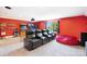 Spacious recreation room with a projector, theater seating, and arcade games at 101 Cross Current Ln, Belmont, NC 28012