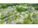 Aerial view of the neighborhood, showing a well-maintained residential area with lush green trees at 1113 W 4Th Ave, Gastonia, NC 28052