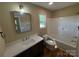 Modern bathroom with a sink, mirror, and a bathtub at 112 Gilliatt St # 1, Shelby, NC 28150