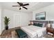 This bedroom is virtually staged with neutral colors at 1224 Hollywood Ter, Albemarle, NC 28001