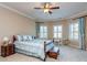 Charming bedroom with blue accents, light-colored walls, and bright windows provides a calming and inviting atmosphere at 1377 Shinnecock Ln, Fort Mill, SC 29707