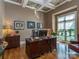 Comfortable office with hardwood floors, built-ins and bright windows at 1377 Shinnecock Ln, Fort Mill, SC 29707