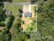 Aerial view of single Gathering home with outline of property at 157 Fraley Rd, Gastonia, NC 28052