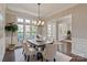 Elegant dining room featuring hardwood floors, large windows, and neutral paint tones at 16016 Reynolds Dr, Fort Mill, SC 29707