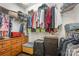 Walk-in closet featuring ample shelving and hanging space for organized storage of clothing and accessories at 16260 Raven Crest Dr, Indian Land, SC 29707