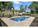 Backyard featuring a fenced in in-ground pool with ample seating at 3127 N Center St, Hickory, NC 28601