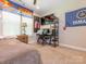 A bedroom featuring racing flags and a desk with a computer at 3227 Cape Fox Ct, Denver, NC 28037