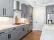 A well-appointed kitchen showcases modern cabinets, stainless steel appliances, and subway tile backsplash at 3227 Cape Fox Ct, Denver, NC 28037