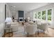 Bright and airy living room featuring a fireplace, large windows, and stylish furnishings at 3937 Plainview Rd, Charlotte, NC 28208