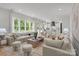 Open-concept living room with abundant natural light, comfortable seating, and stylish accents at 3937 Plainview Rd, Charlotte, NC 28208